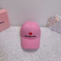 Balenciaga Heart Embroidered Baseball Cap In Pink