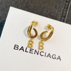 Balenciaga B Chain Earrings In Gold