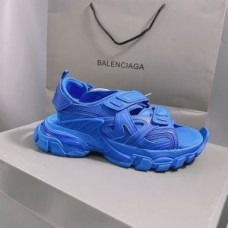 Balenciaga Track Sandals Rubber UniseX In Blue