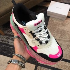 Balenciaga Triple S Sneakers Clear Sole UniseX In WhiteRose