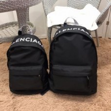 Balenciaga Wheel Backpack Nylon In BlackWhite