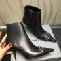 Balenciaga Knife BB 80MM Booties Sheepskin Women In Black