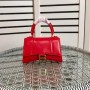 Balenciaga XS Hourglass Handbag Calfskin In Red